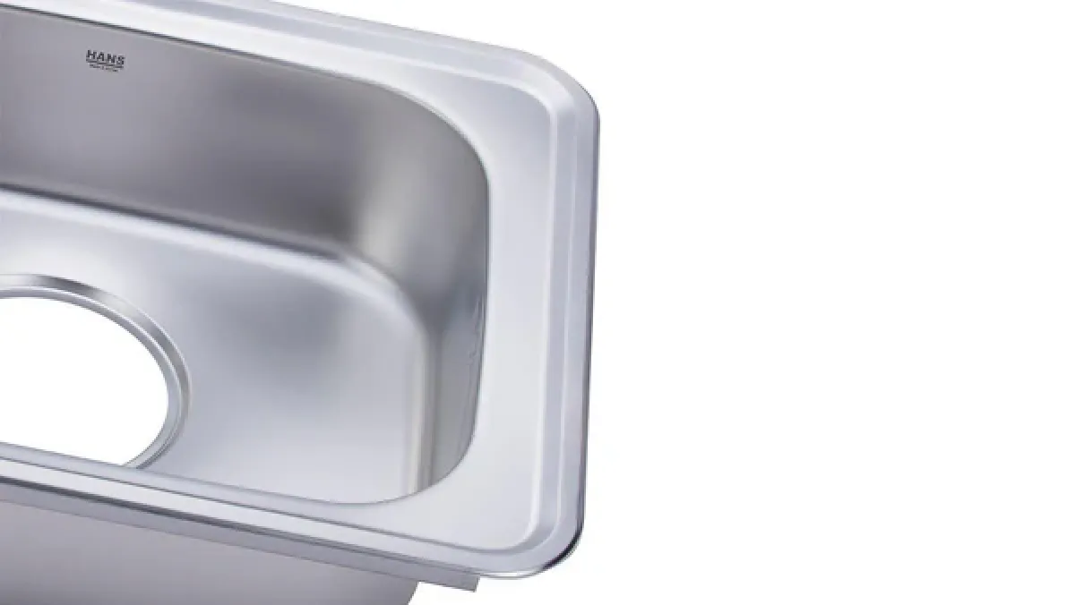 حوض هانز آي إس إس 630 | الفولاذ المقاوم للصدأ | وعاء واحد | 63 سم | أقحم